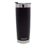 Drinco - Stainless Steel Tumbler | Double Walled Vacuum Insulated Mug With Spill Proof Lid For Hot & Cold Drinks | Black | Perfect for Hiking, Camping & Traveling | BPA Free | 20oz